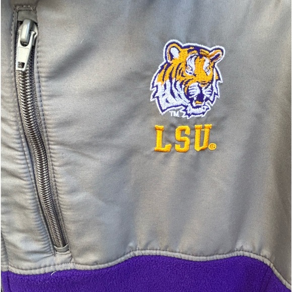 Genuine Stuff LSU Tigers Men’s Long Sleeve Full Zip Purple/Gray XL Jacket - Picture 7 of 7